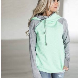 Women's Zip Funnel Neck Drawstring Hoody